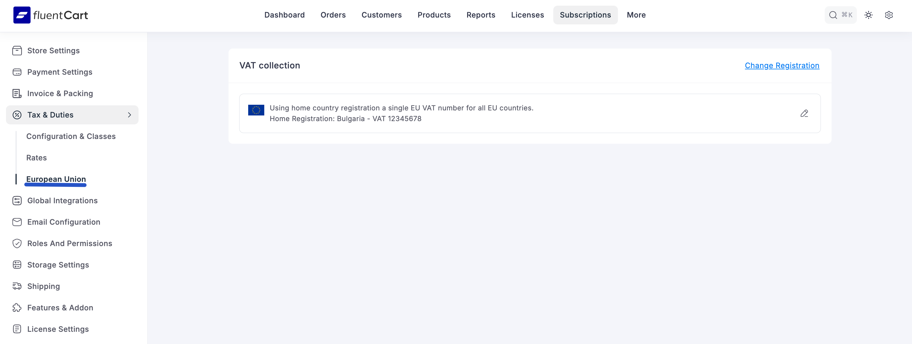 European Home Country VAT