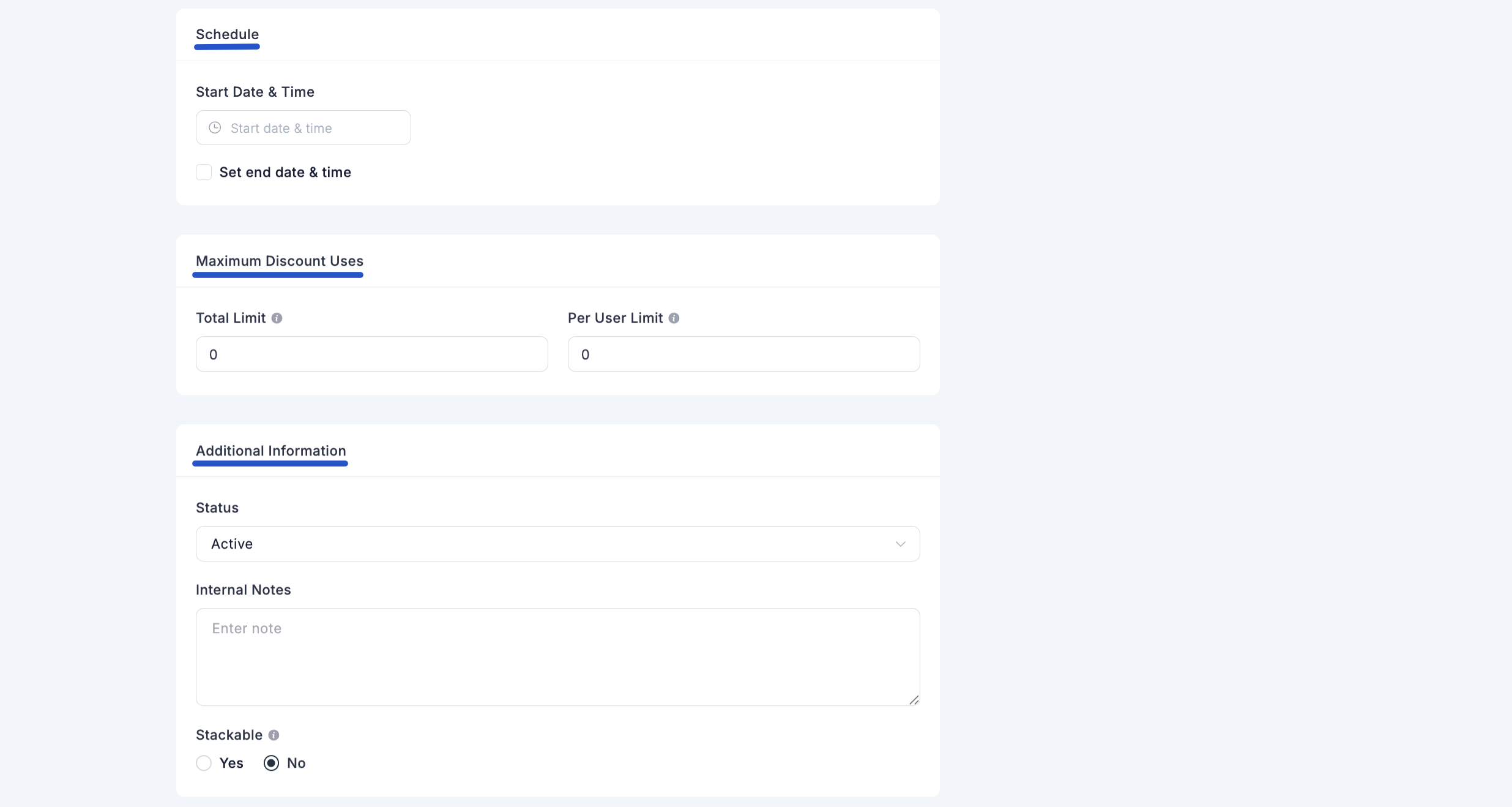 Screenshot of Add Coupon Screen (Fixed Type)