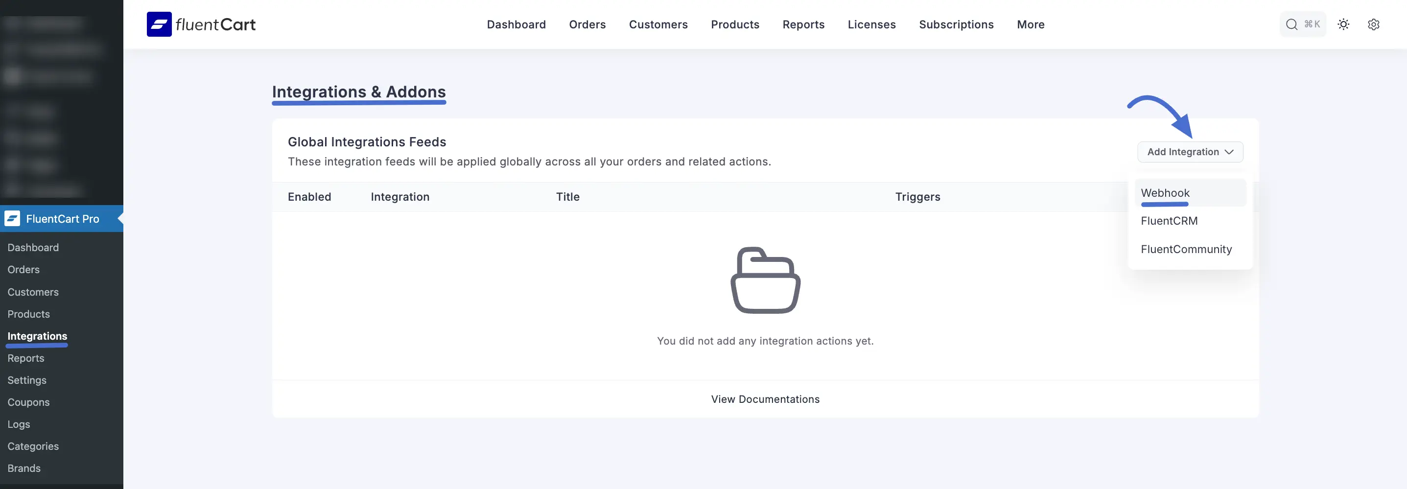 Add Integration