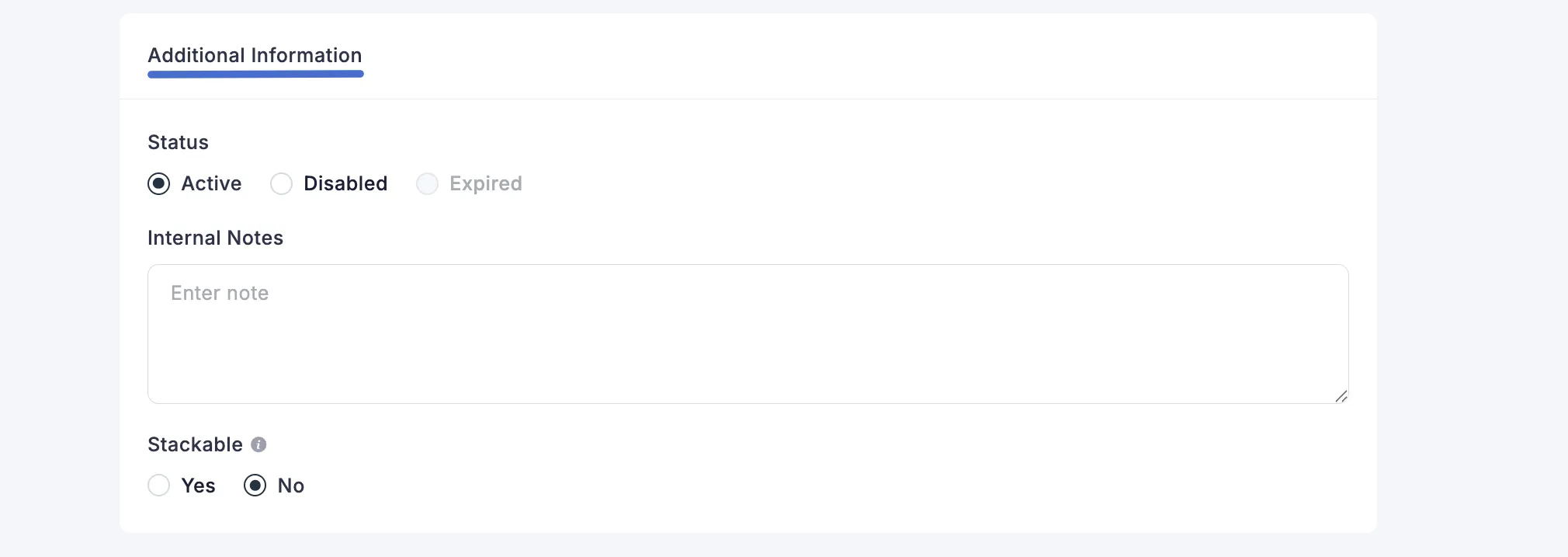 Screenshot of Add Coupon Screen (Fixed Type)