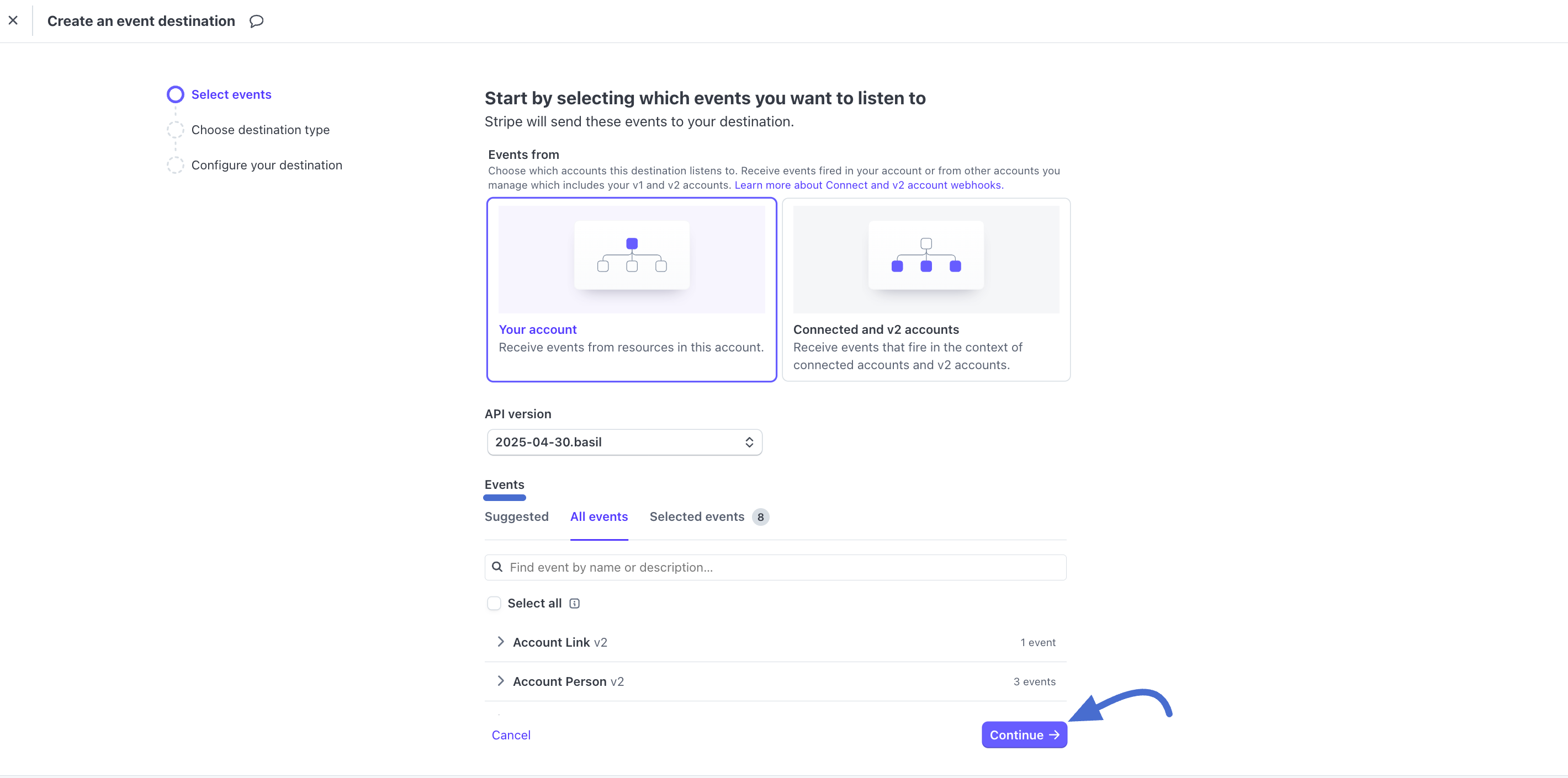 Screenshot of Stripe Settings Page