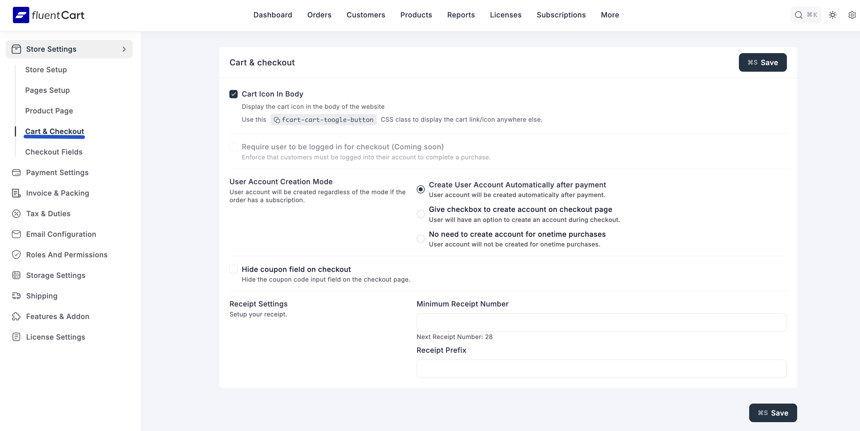 Screenshot of Additional Info Settings Tab