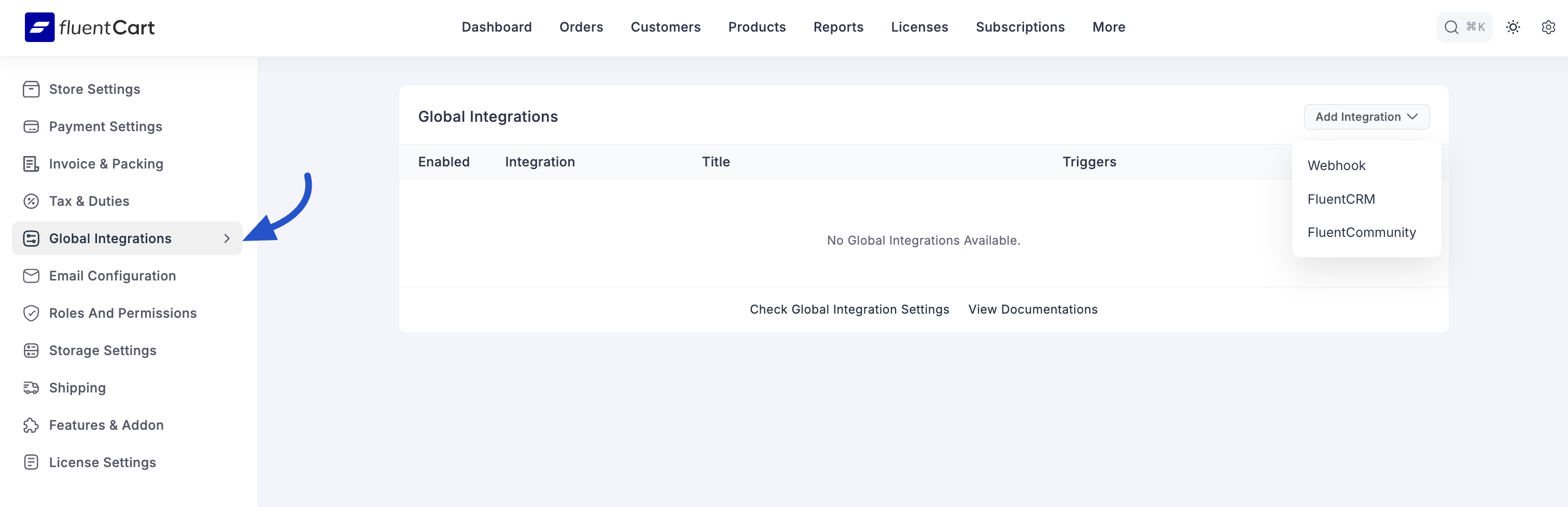 Screenshot of Checkout Actions Tab