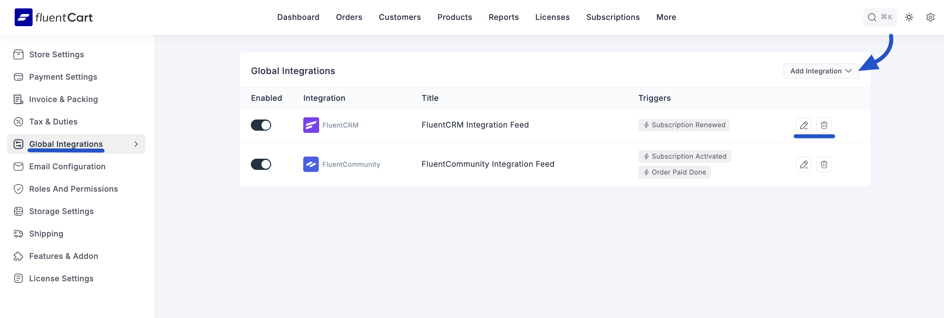 Screenshot of Checkout Actions Tab